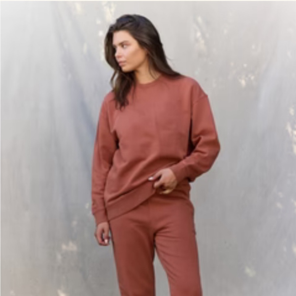 MATE the Label - Organic Fleece Oversized Sweatshirt - CINNAMON